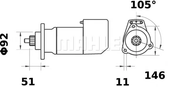 MS 538 KNECHT/MAHLE Стартер (фото 1)