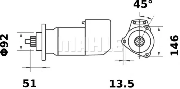 MS 540 KNECHT/MAHLE Стартер (фото 1)