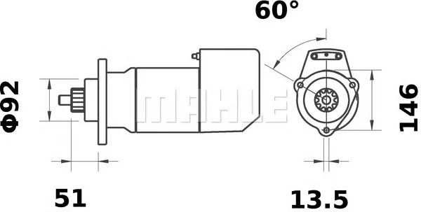 MS 560 KNECHT/MAHLE Стартер (фото 1)