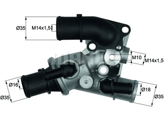 TI 101 80D KNECHT/MAHLE Термостат (фото 1)