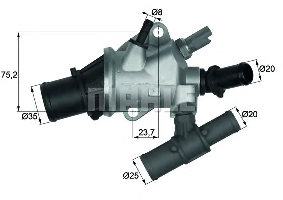 TI 176 88 KNECHT/MAHLE Термостат (фото 1)