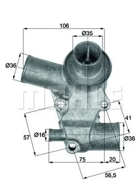 TI 61 80D KNECHT/MAHLE Термостат (фото 1)