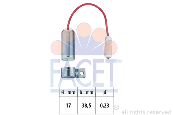 0.0339 FACET Конденсатор, система зажигания (фото 1)