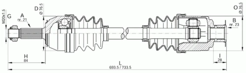 DRS6013.00 OPEN PARTS Приводной вал (фото 2)