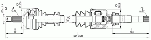 DRS6051.00 OPEN PARTS Приводной вал (фото 2)