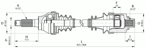 DRS6169.00 OPEN PARTS Приводной вал (фото 2)