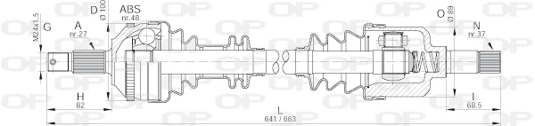 DRS6052.00 OPEN PARTS Приводной вал (фото 3)