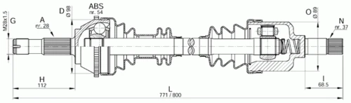 DRS6137.00 OPEN PARTS Приводной вал (фото 2)