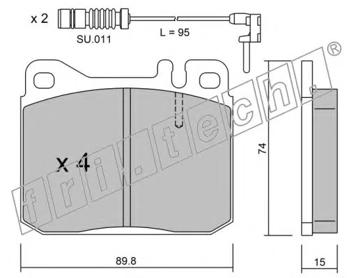 013.0W FRI.TECH. Тормозные колодки (фото 1)