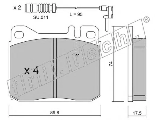 013.1W FRI.TECH. Тормозные колодки (фото 1)