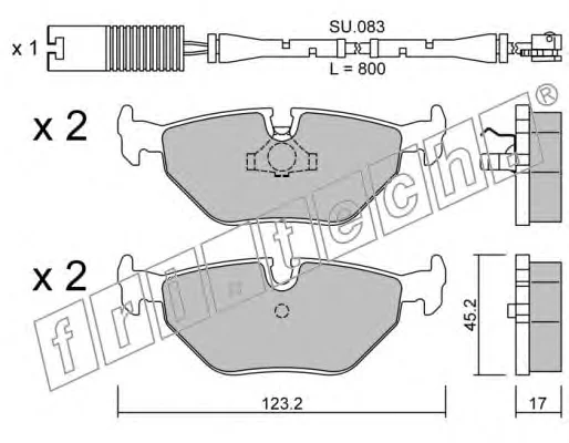 185.0W FRI.TECH. Тормозные колодки (фото 1)