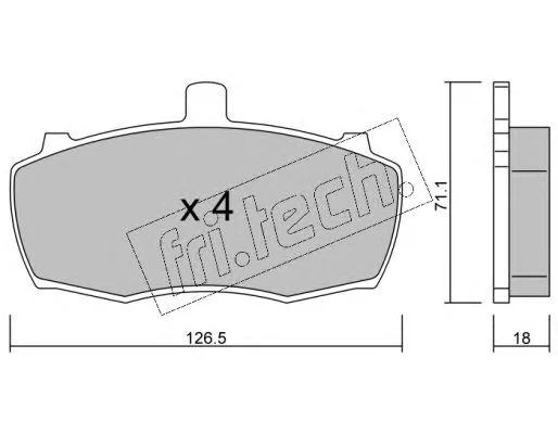708.0 FRI.TECH. Тормозные колодки (фото 1)