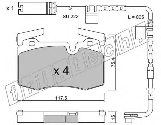 846.0W FRI.TECH. Тормозные колодки (фото 1)