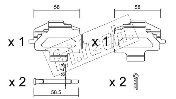 KIT.067 FRI.TECH. Комплектующие (ремкомплект), колодки тормозные (фото 1)