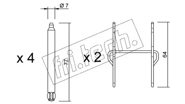 KIT.073 FRI.TECH. Комплектующие (ремкомплект), колодки тормозные (фото 1)