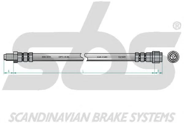 1330851003 SBS Тормозной шланг (фото 2)