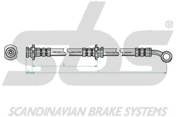 1330852236 SBS Тормозной шланг (фото 2)