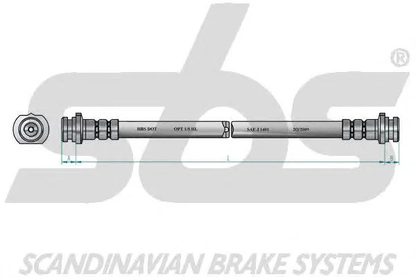 1330852256 SBS Тормозной шланг (фото 2)