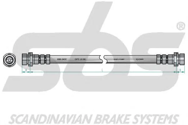 13308523126 SBS Тормозной шланг (фото 2)