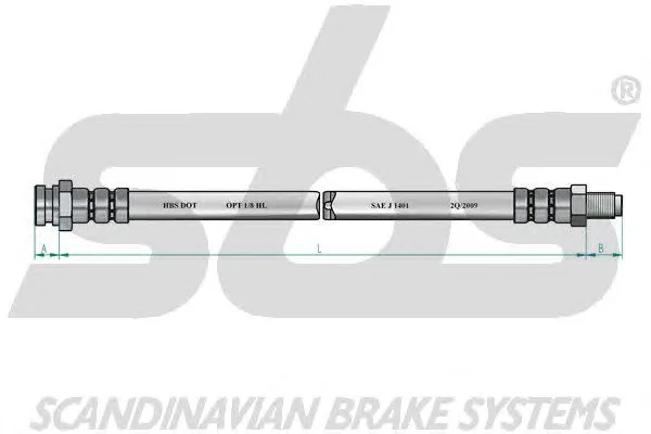 1330852355 SBS Тормозной шланг (фото 1)