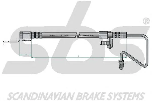 13308525101 SBS Тормозной шланг (фото 2)