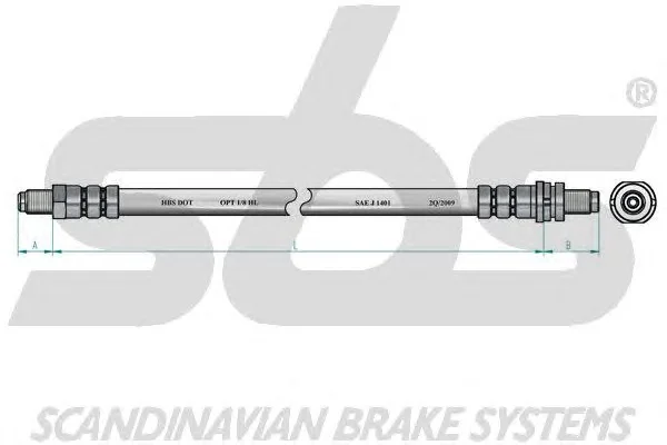 13308525112 SBS Тормозной шланг (фото 2)