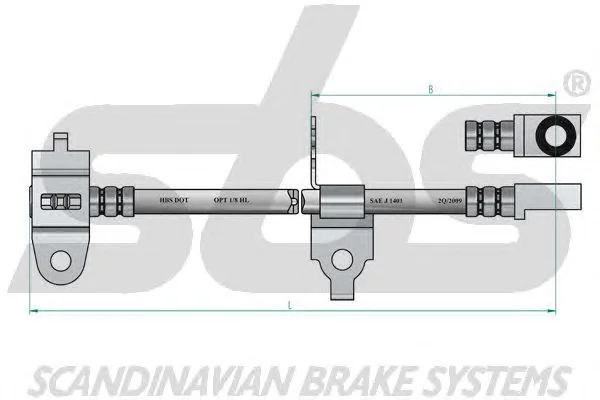 13308525126 SBS Тормозной шланг (фото 2)
