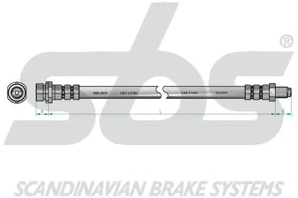 13308525132 SBS Тормозной шланг (фото 1)