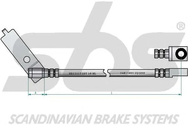 13308525138 SBS Тормозной шланг (фото 1)