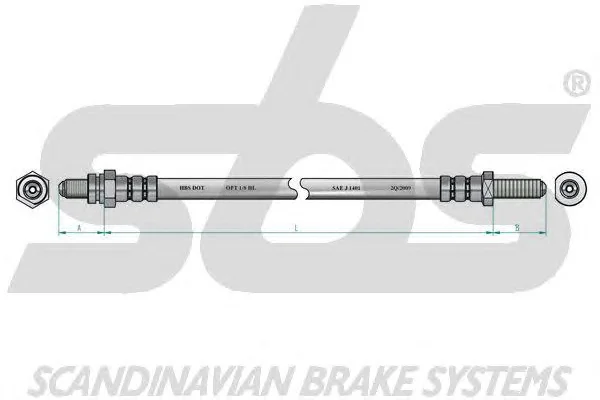 1330852554 SBS Тормозной шланг (фото 2)