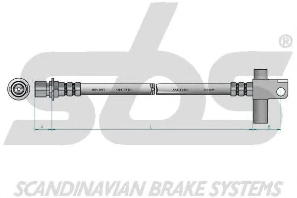 1330852558 SBS Тормозной шланг (фото 2)
