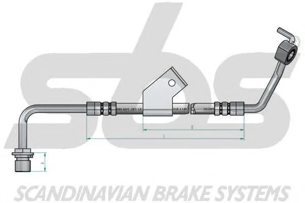1330852574 SBS Тормозной шланг (фото 2)