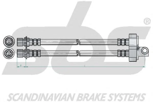 1330852585 SBS Тормозной шланг (фото 2)