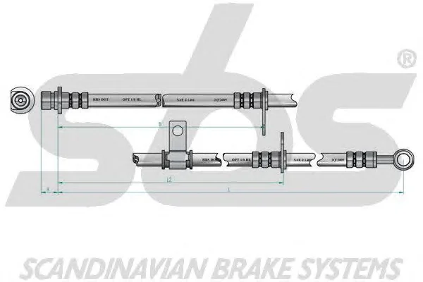 1330852655 SBS Тормозной шланг (фото 2)