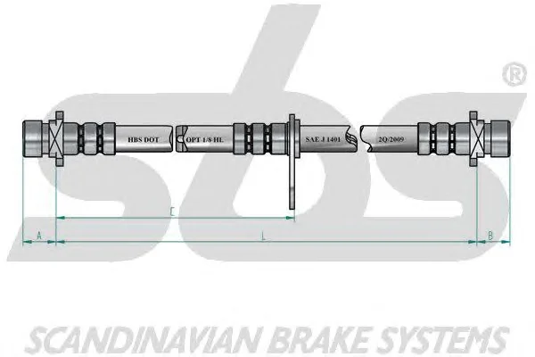 1330852657 SBS Тормозной шланг (фото 2)