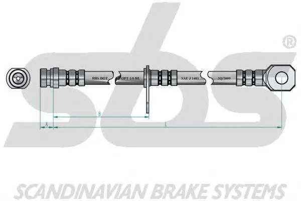 1330853051 SBS Тормозной шланг (фото 2)
