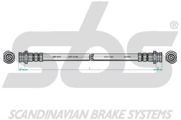 1330853214 SBS Тормозной шланг (фото 2)