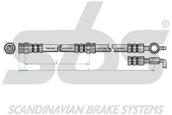1330853244 SBS Тормозной шланг (фото 2)