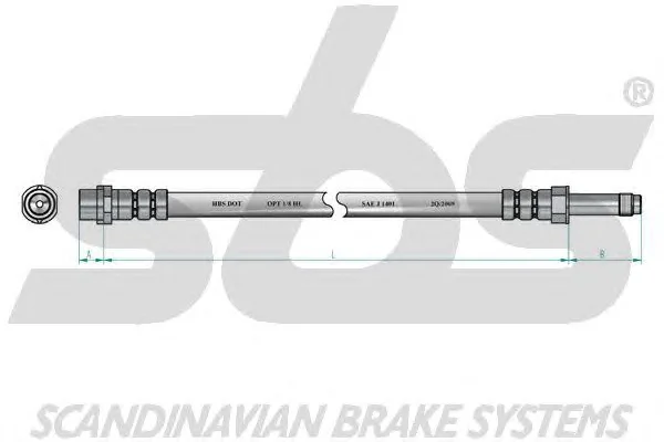 1330853358 SBS Тормозной шланг (фото 1)