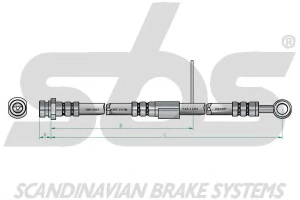 1330853416 SBS Тормозной шланг (фото 2)