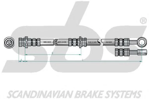 1330853440 SBS Тормозной шланг (фото 2)