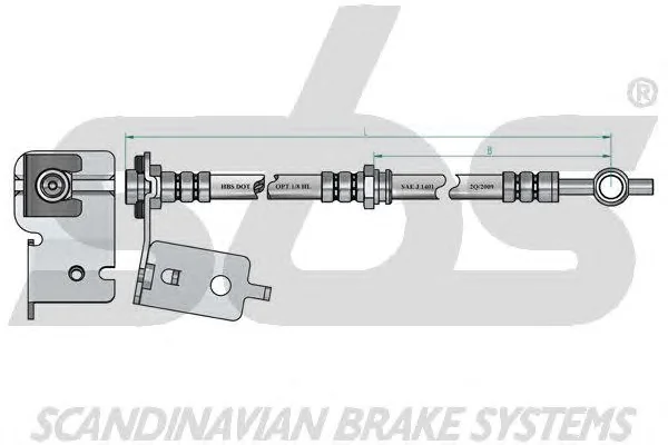 1330853442 SBS Тормозной шланг (фото 2)