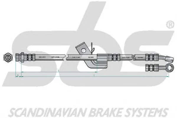 1330853449 SBS Тормозной шланг (фото 2)
