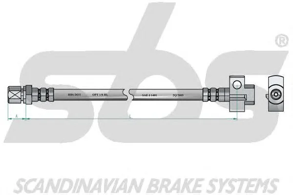 1330853644 SBS Тормозной шланг (фото 2)