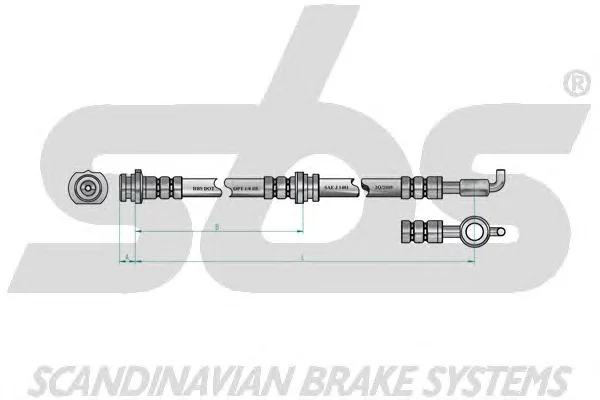 1330853662 SBS Тормозной шланг (фото 2)