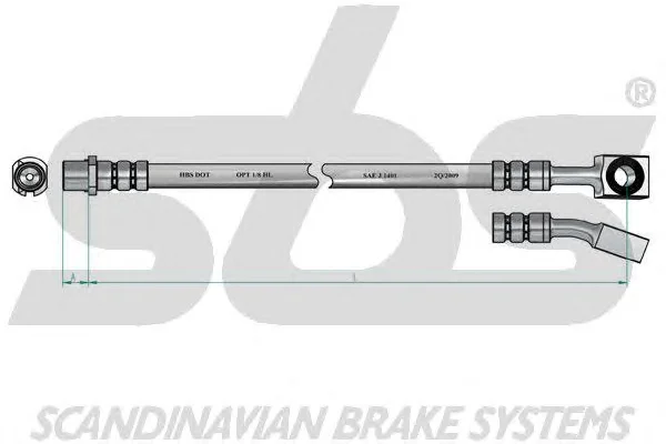1330853674 SBS Тормозной шланг (фото 2)
