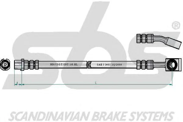 1330853679 SBS Тормозной шланг (фото 1)
