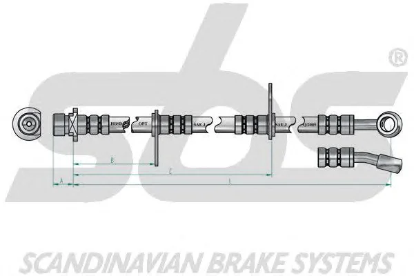1330854019 SBS Тормозной шланг (фото 2)