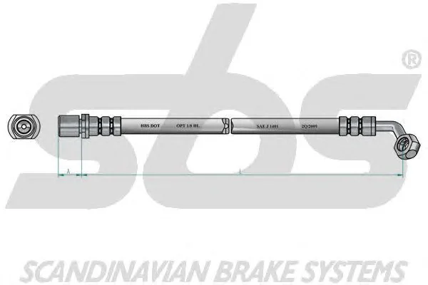 13308545134 SBS Тормозной шланг (фото 2)
