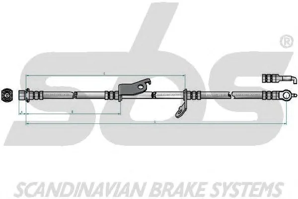 13308545175 SBS Тормозной шланг (фото 1)